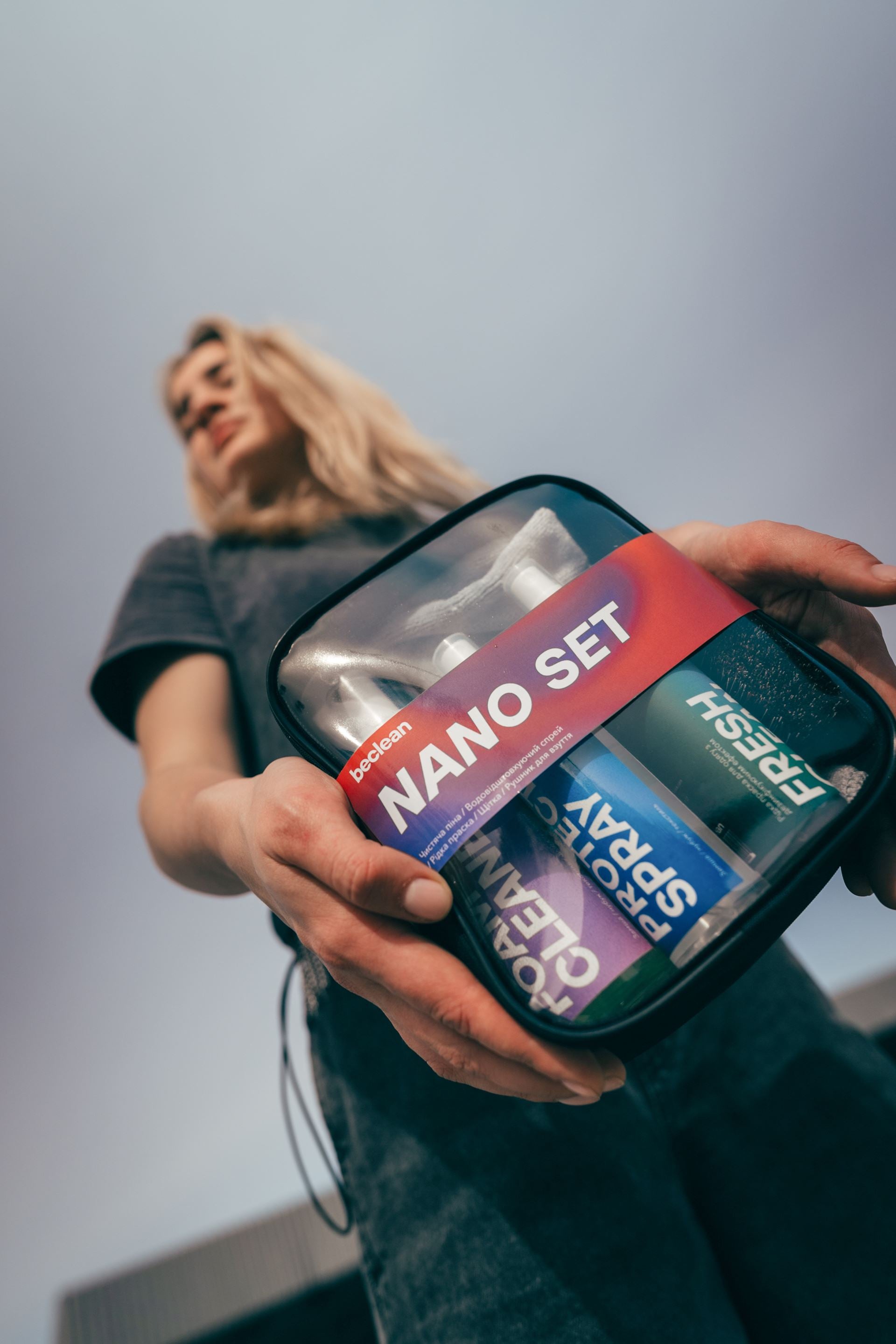 Набір по догляду за взуттям Beclean NANO SET